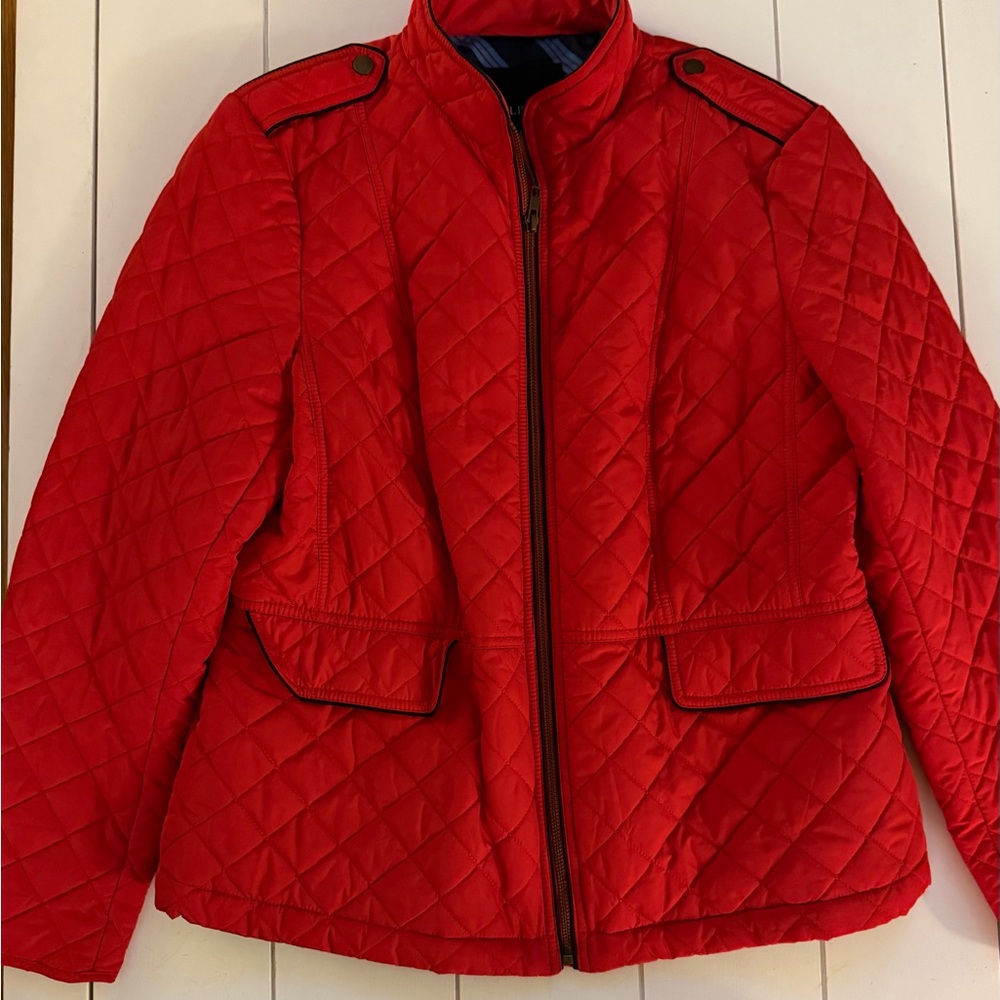 Talbots Red Quilted Jacket